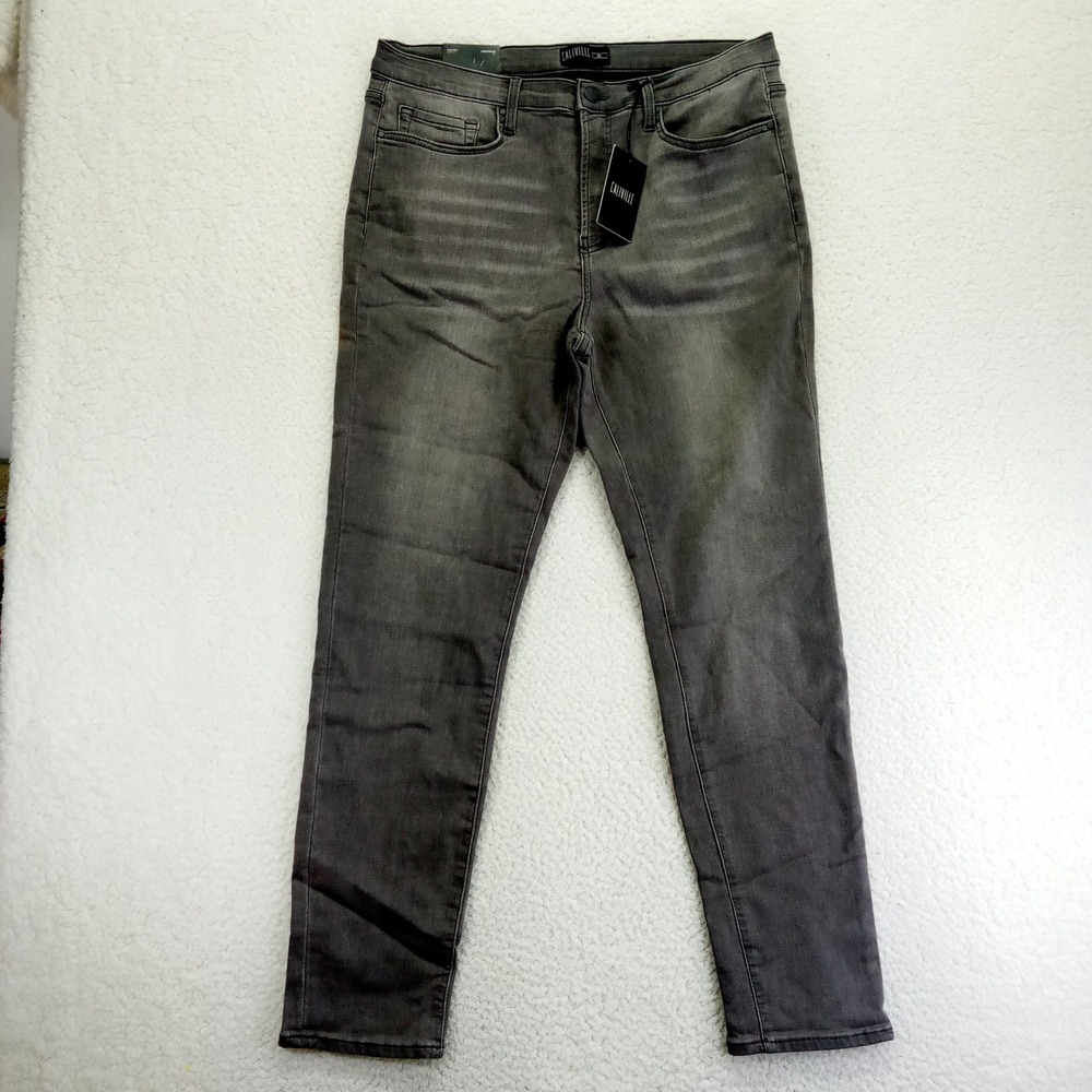 Caliville Duo Pant‎ Slim Fit Mens XL Charcoal Gray Stretch Denim Jeans New